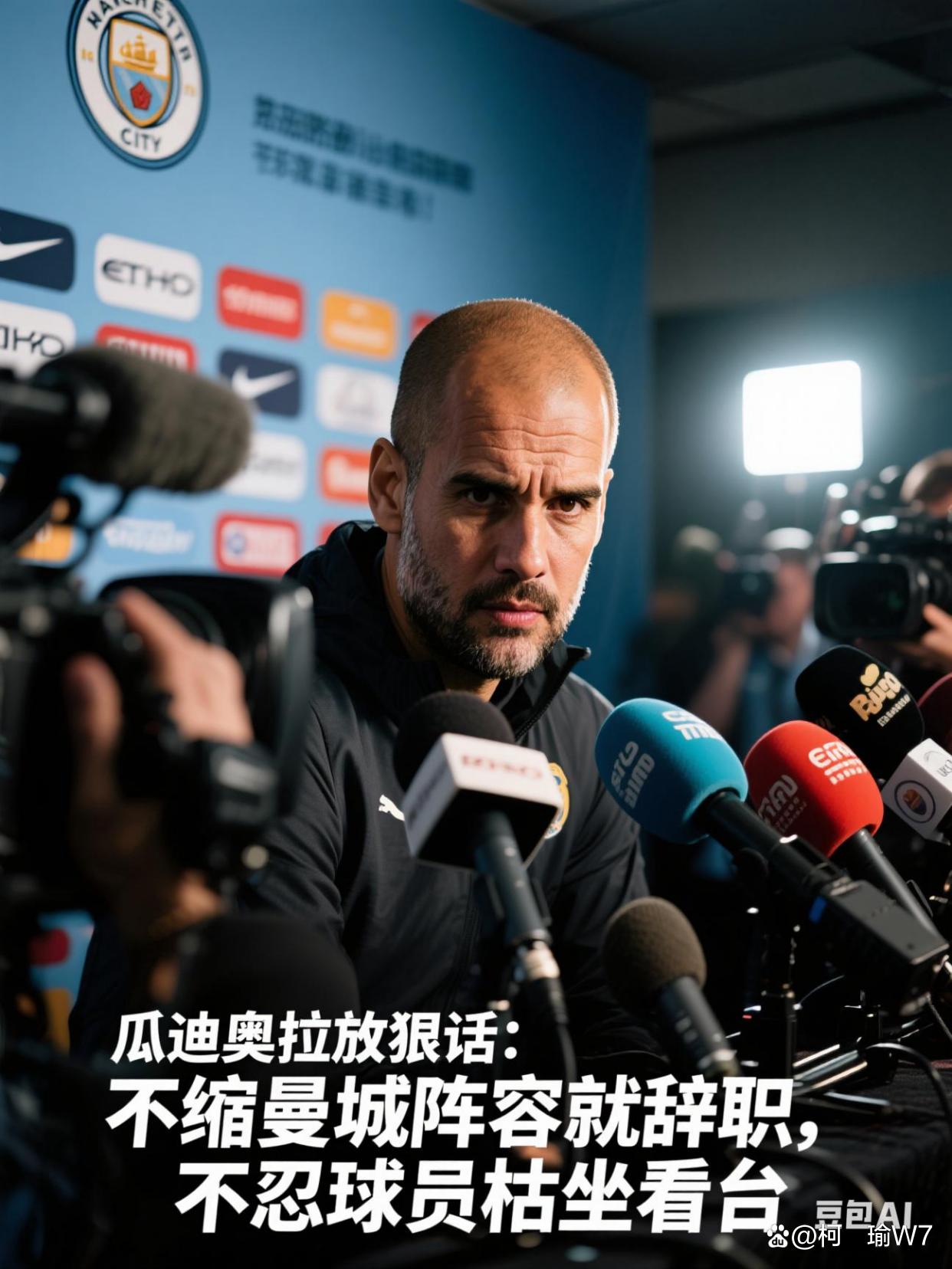 曼城后防连续犯错，瓜迪奥拉怒斥球员